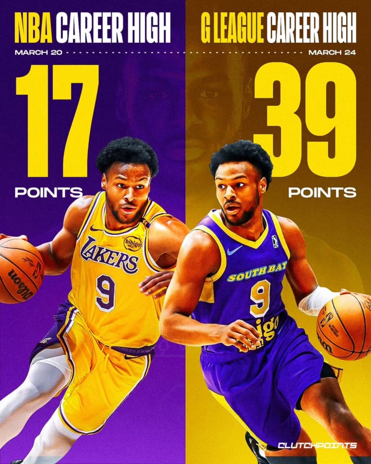 在進步！布朗尼一周內(nèi)先后創(chuàng)下個人NBA和G聯(lián)盟單場得分新紀錄